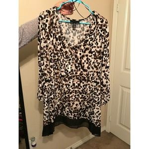 🔥Leopard print long sleeve blouse